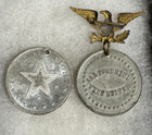  2  1866 Pa  For Governor Political Medals Coins General Geary   Hiester Clymer