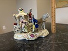 Beautiful Paulux Occupied Japan 3 Figures W  Horse-drawn Carriage