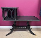 Antique Side End Table Nightstand Duncan Phyfe Refinished Early 1900   s Black