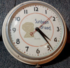 Working Vintage Sunbeam Bread Advertising Clock Westclox Orb La Salle Ill Usa