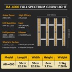 Ba4000w Led Grow Light 3x3 4x4ft Coverage Full Spectrum For Commercial Grow Room