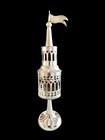 Antique 19ct German Judaica Silver Besamim Tower Havdalah Spice Container Signed