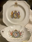 Lot Of 2 Elizabeth Ii Coronation Dishes  6 2 1953