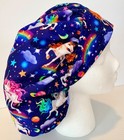 Galaxy Rainbow Unicorn Print Size Large Medical Bouffant Scrub Cap Surgery Hat