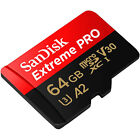 Sandisk 64gb Micro Sd Sdxc Microsd Tf Class 10 Extreme Pro 200mb s Sdsqxcu