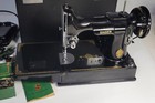 Vintage 1951 Portable Singer 221 Featherweight Sewing Machine case Accessories