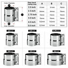 2pcs 2  Inch Stainless Steel Lap Joint Exhaust Clamp For Catback Muffler Pipe