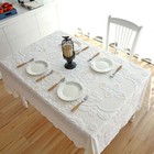 White Vintage Embroidered Lace Tablecloth Table Cloth Cover Wedding Home Decor