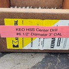 Qty 1 Keo Hss  6 Double-ended Center Drill 1 2  Diameter 3  Oal