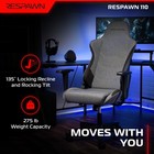 110 Ergonomic Gaming Chair - Reclining Office Video Game Swivel Chair With Lu   