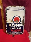 Havoline Motor Oil Porcelain Flange Sign Can Rare 1934