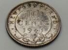 1941c Canada Newfoundland 10 Ten Cents Dime Canadian Circulated Coin F661