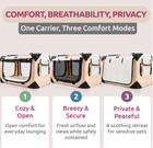 Medium Cat And Small Dog Carrier Comfortable Tan