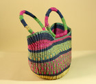 African Basket Bolga Market Handwoven Shopper Tote Ghana Storage Basket-g6301