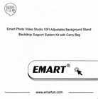 Emart Photo Video Studio Backdrop Support System Kit With Carry Bag New