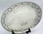 Antique Sterling Silver Platter Frank M  Whiting Co Pierced Lace Edge 304 Grams