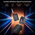 Lekato 2 4g Wireless Guitar Bass System Audio Transmitter Receiver 4 Channels Us