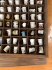Lot Of 115  Vintage Thimbles  Ceramic  Metal  Porcelain W  Custom Tray  