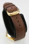 Pulsar Men Watch Gold Stainless Steel Wr Brown Leather Day Date Black Quartz