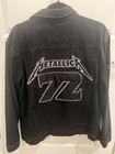 Metallica 2025 M72 World Tour Black Denim Jacket    72 Seasons    Size Xl fits L