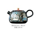 130ml Chinese Gluttonous Gold Silver Ceramic Teapot Creative Small Tea Pot