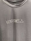 O neill Sun Shirt Mens Large Gray Short Sleeve Surfing Rash Guard Upf 50 New