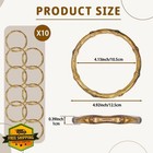 10pc Imitation Wood Handbag Handles Plastic Rattan Purse Bag Handles For Diy    
