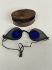 Antique Civil War Era Cobalt Safety Glasses With Original Case Free Shipping