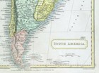 Map South America By Sidney Hall Hand Colour Original Antique 1840