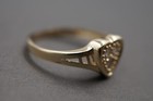10k Solid Yellow Gold 8mm Heart Cz Baby Kid Children Women Pinky Band Ring  Sz 5