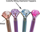 12 Pcs Crystal Diamond Pens Fancy Jewel Ballpoint Pens Black Ink   Novelty Gem P