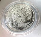 2017 Australia Dragon   Phoenix Bu 1oz Silver Coin In Capsule Mirrored Gap Error