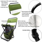 Backrest Fishing Chair Pvc Water Resistant Portable Folding With Ice Thermos Bag