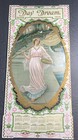 1909 Beautiful Pretty    lady Calendar Sign Petry Grocer Johnstown  Pennsylvania