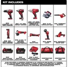 Milwaukee M18 10 Tool Set 2695-10cxh 2 Batteries And Bag Brand New 