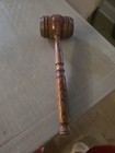 Vintage Wooden Gavel Judge Lawyer Auctioneer Collectible Decor Used Law Court