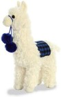 Checkers The Alpaca Blue 11  Plush Doll Stuffed Toy  White