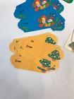 Vintage Christmas Gift Tags Lot 1970 s Die Cut Blue Santa Bells Snowman Tree  