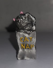 Vintage Hudson Pewter  Cat Nap Bag Kitten Figurine  2913 1983 Usa