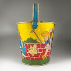 Vintage Ohio Art Farm Kids   Animals Tin Toy Beach Pail Sand Bucket 5 h