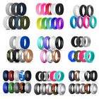 5-10packs Silicone Wedding Ring Women Men Engagement Rings Rubber Band Gym Sport