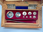 Antique German Apothecary Travel Hand Held Balance Scales Weights Set