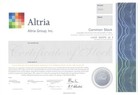 Altria Group  Inc  - 2006 Dated Specimen Stock Certificate - Previously Known As
