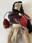 Antique Walnut Head Doll Lady With A Basket 