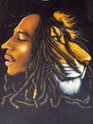 Vtg The Roxx 90s Medium Black Graphic T Shirt Single Stitch Bob Marley Lion Zion