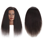 Traininghead 100  Real Hair Mannequin Head Training Head Cosmetology Doll Head M