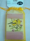 30 Goldfinch Blank Note Cards W  Envelopes Organza Bags New Voila Nwt Birds Gift