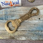 Rope Knot Bottle Opener - Solid Brass - Antique Finish - Nautical Bar Accessory