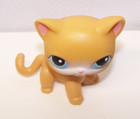 Littlest Pet Shop  72 Orange Shorthair Cat Green Eyes White Stripe Authentic Lps