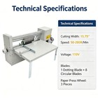 110v Sticker Half Cutting Machine 15 75   Adhesive Paper Label Slitting Machine 